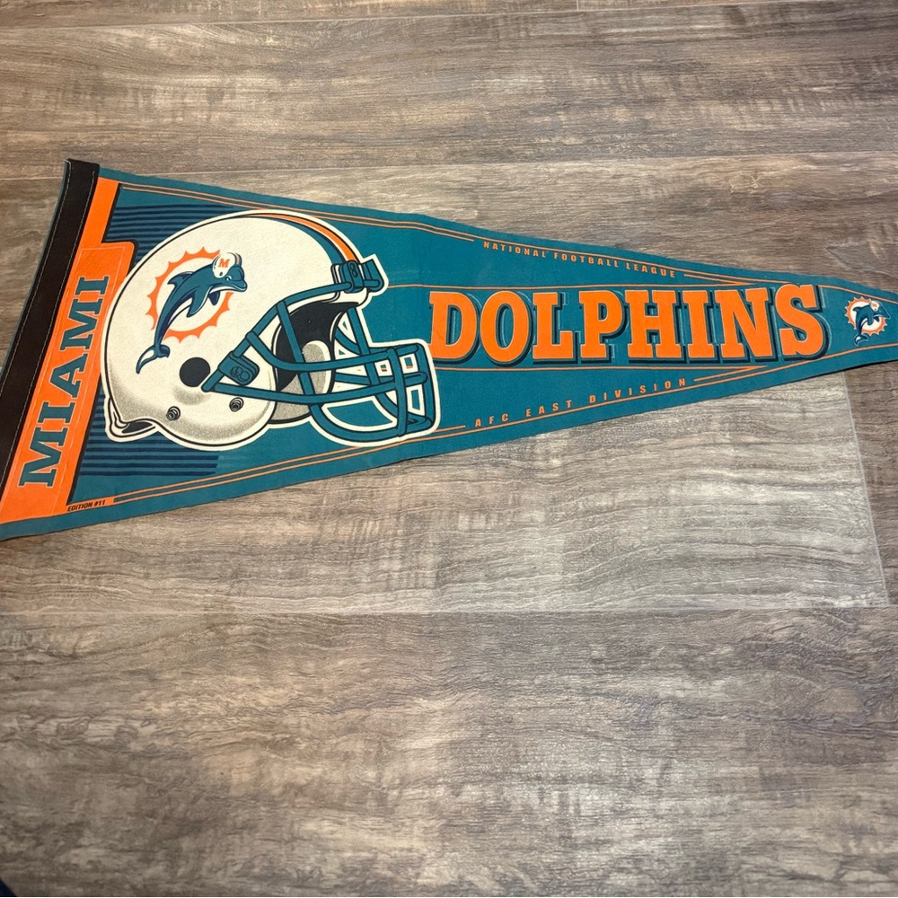 Wincraft Miami Dolphins Teal and Orange Pennant